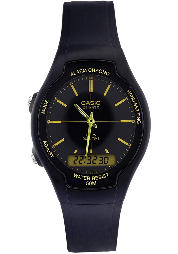 CASIO AnalogueDigital Black Dial Watch